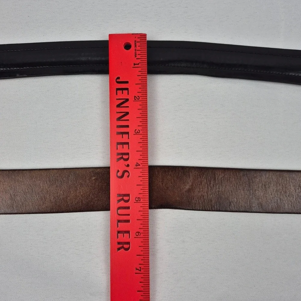 Cole Haan Gap Men's Leather‎ Belt Lot of 2 34 35 Black Brown Classic VTG 90s Y2K